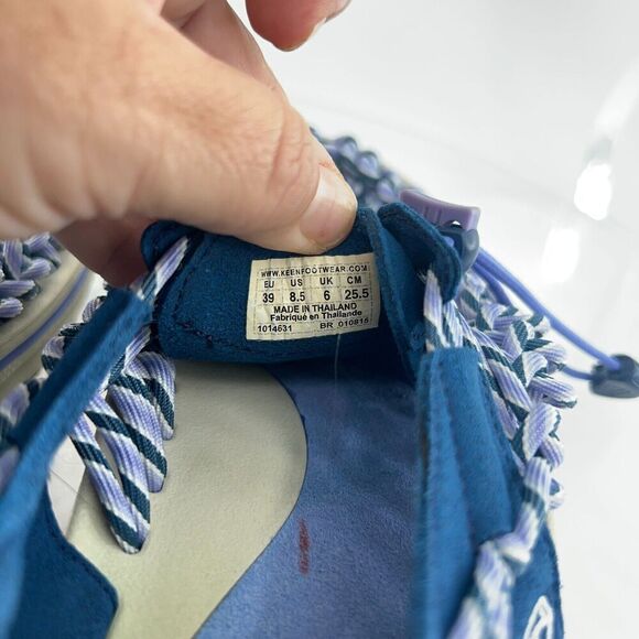 Keen Men Uneek Sandal Size 8.5 Bungee Cord Woven Slip On Blue Outdoor Hike Sport - Picture 12 of 13